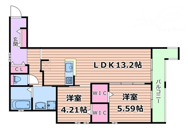 グロ―コートⅦの物件間取画像